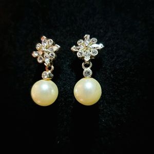 Precious Little Rhinestones & Pearl Earrings
